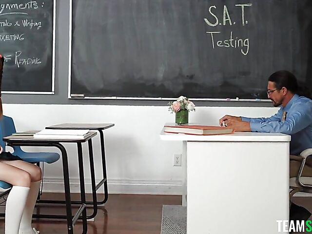 Teacher fuck student at school with cute teen Reese Robbins