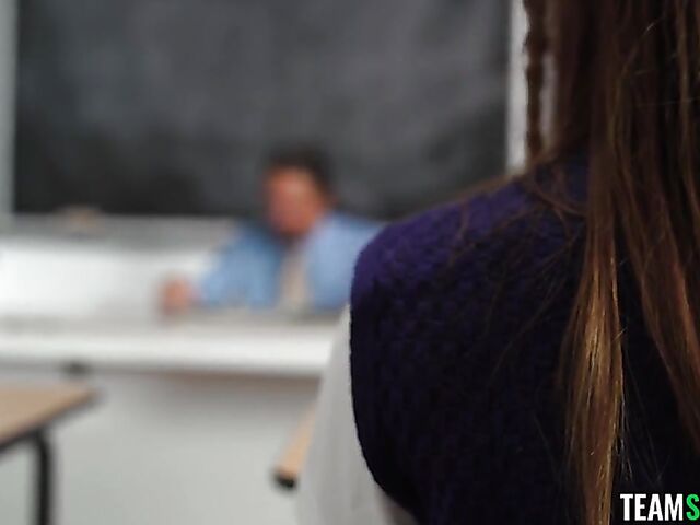 Teacher fuck student at school with cute teen Reese Robbins