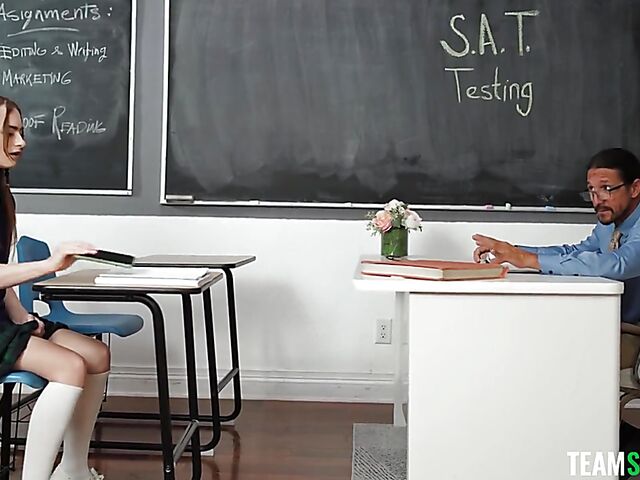 Teacher fuck student at school with cute teen Reese Robbins