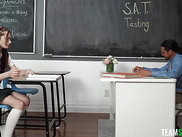 Teacher fuck student at school with cute teen Reese Robbins