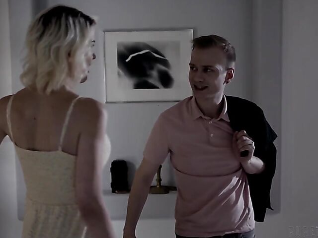 Husband watches Kit Mercer get nailed by her new stepson