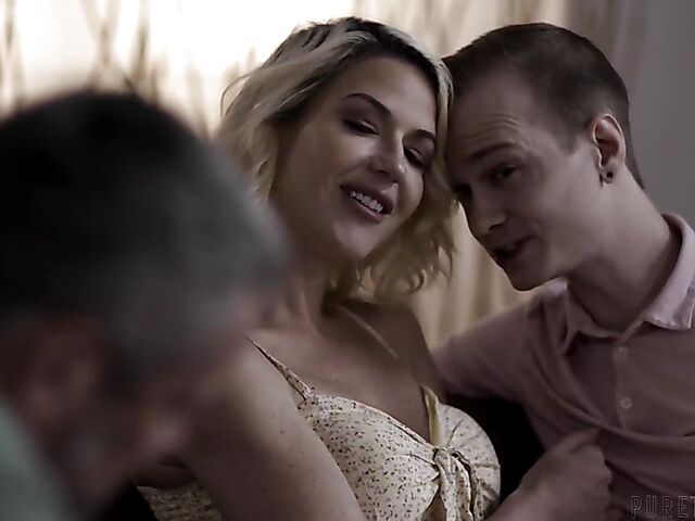 Husband watches Kit Mercer get nailed by her new stepson