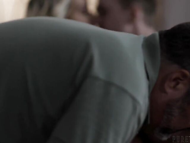 Husband watches Kit Mercer get nailed by her new stepson