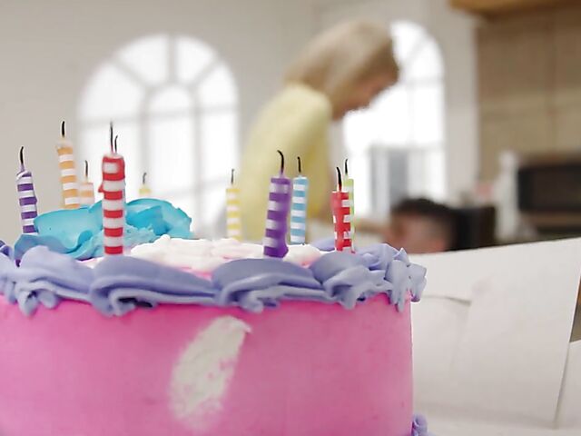 Erica Lauren - Milf and boy secretly fuck in the kitchen