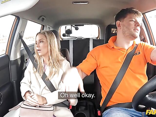 Lucky Bee - Car fuck with a slutty student driver