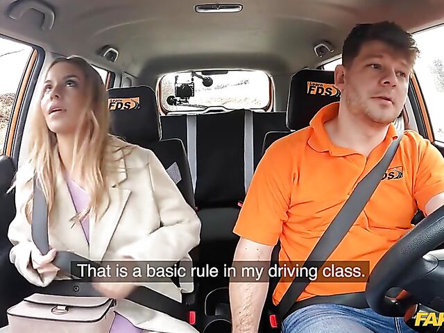 Lucky Bee - Car fuck with a slutty student driver