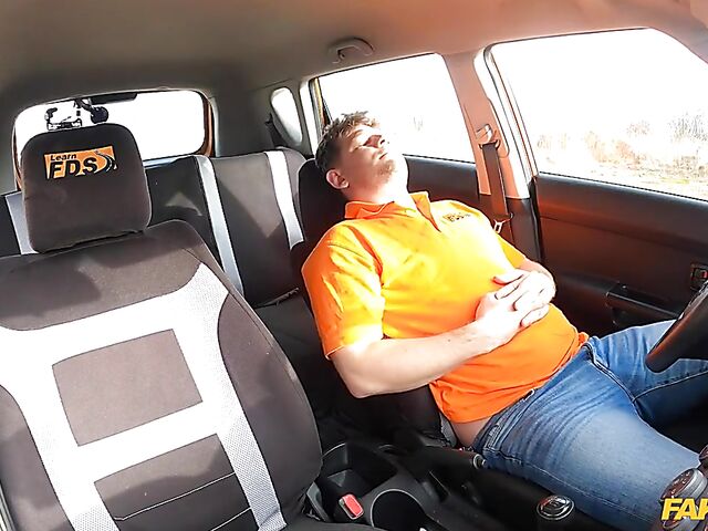 Lucky Bee - Car fuck with a slutty student driver