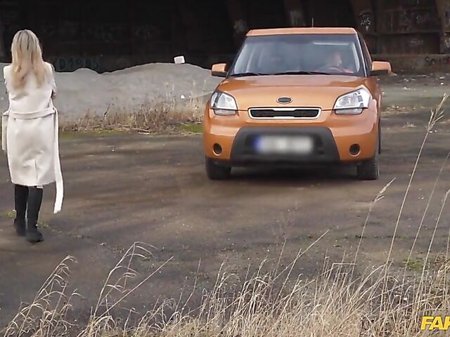 Lucky Bee - Car fuck with a slutty student driver