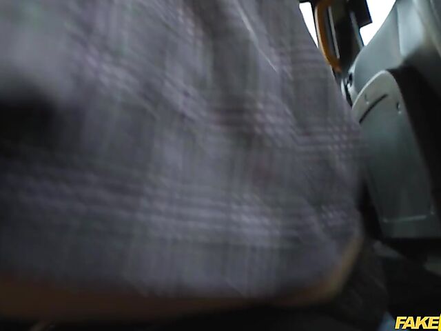 Skirt fuck in a taxi with sexy Charlotte Angie