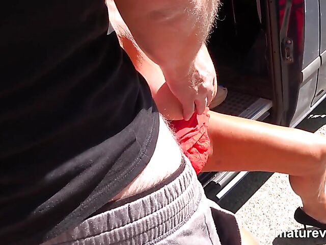 Cum on big tits in a van with busty mature women Mia Darklin and Lilian Black