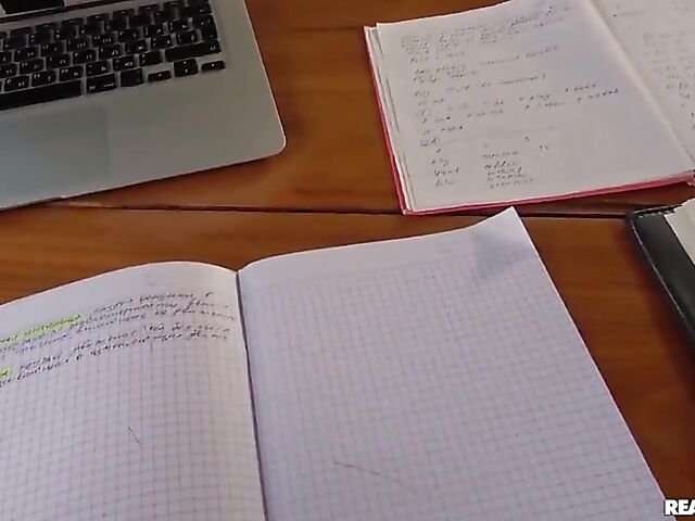 Four-eyed big tit teen in panties anal POV style featuring Kriss Kiss