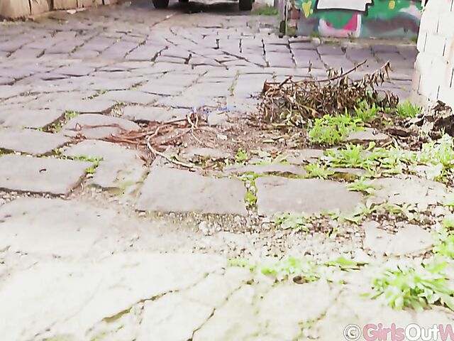 Outdoor and car masturbation with naughty Fawn