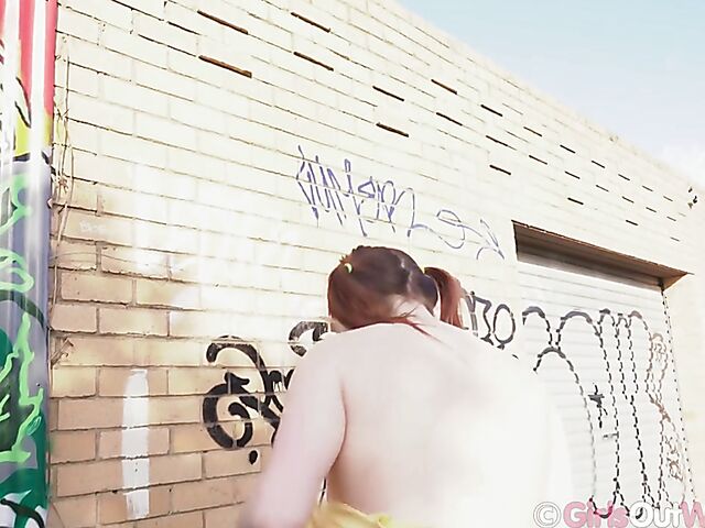 Outdoor and car masturbation with naughty Fawn