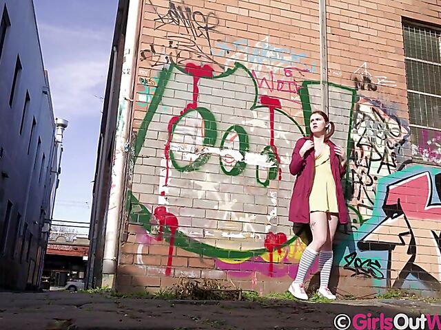 Outdoor and car masturbation with naughty Fawn