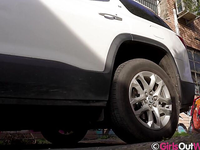 Outdoor and car masturbation with naughty Fawn