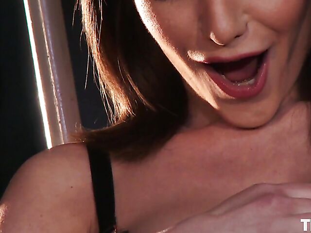 Lingerie solo and stocking masturbation behind bars with stunning Subil Arch