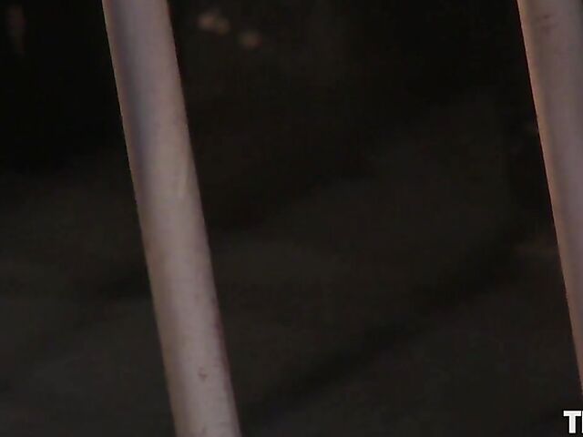 Lingerie solo and stocking masturbation behind bars with stunning Subil Arch