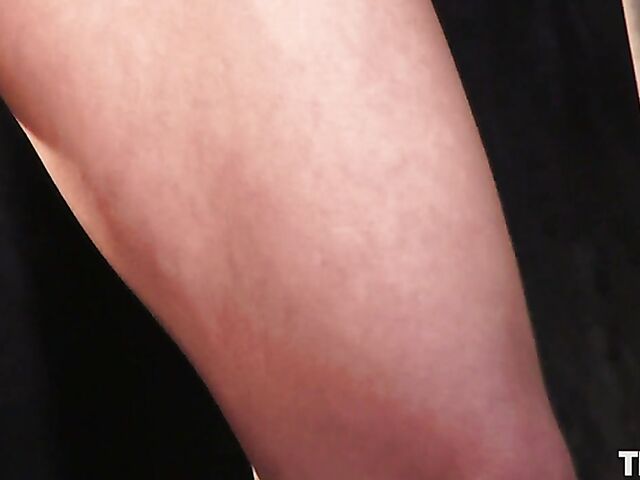 Lingerie solo and stocking masturbation behind bars with stunning Subil Arch