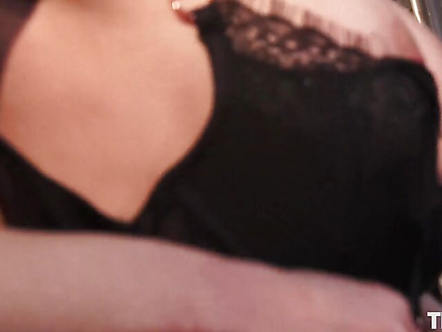 Lingerie solo and stocking masturbation behind bars with stunning Subil Arch