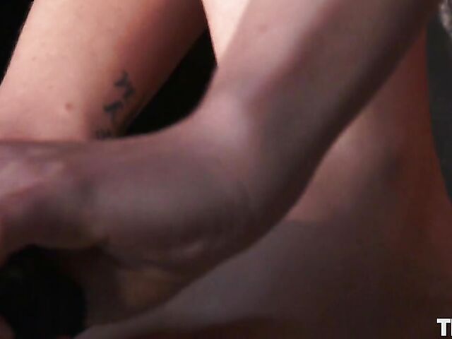 Lingerie solo and stocking masturbation behind bars with stunning Subil Arch