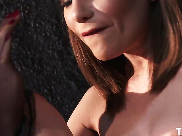 Lingerie solo and stocking masturbation behind bars with stunning Subil Arch