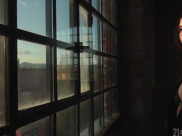 Sexy anal at work with a lustful brunette featuring Alyssa Bounty