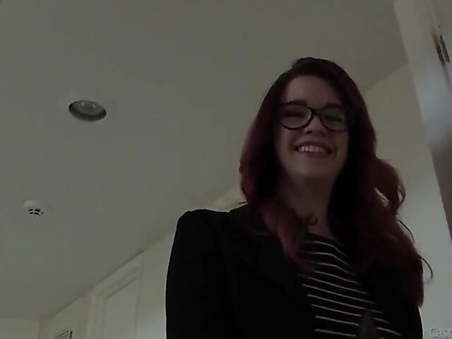 New big tit redhead anal casting featuring Ariel