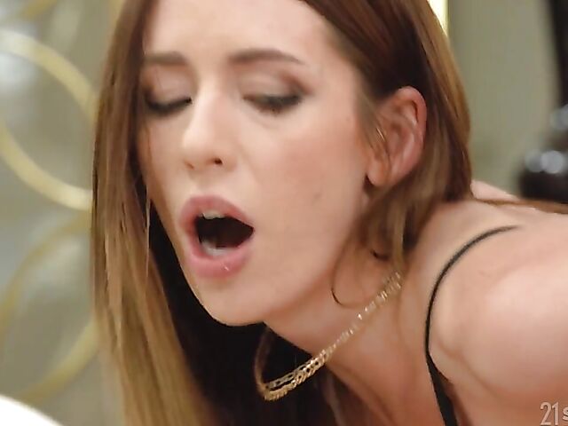 Julia Rain - Beauty goddess in lingerie DP fucked