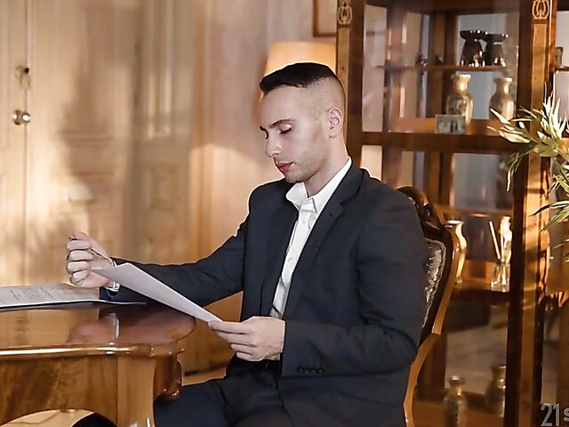 Elegant anal in sheer stockings with Angelika Grays