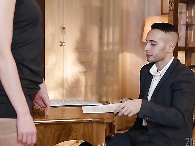 Elegant anal in sheer stockings with Angelika Grays