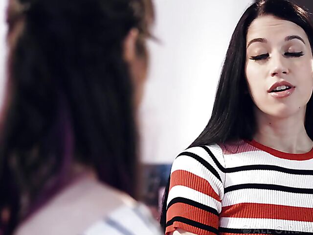 Lesbian bath sex featuring Serena Blair and Alex Coal