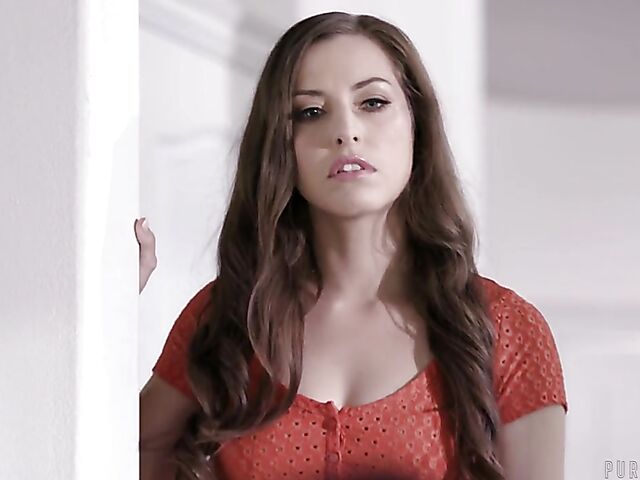 Spencer Bradley and Jennifer White threesome on the sofa