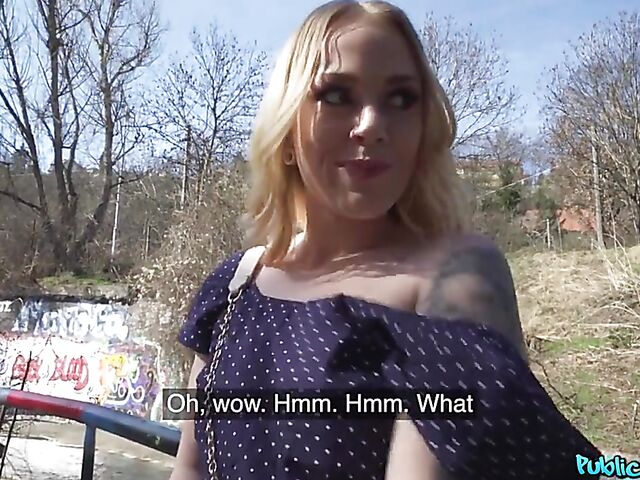 POV public pick up and sex under the bridge with Chrystal Sinn