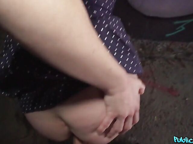 POV public pick up and sex under the bridge with Chrystal Sinn