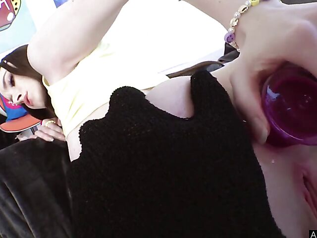 FFM anal POV style with girls in fishnets Hazel Moore and Rosalyn Sphinx