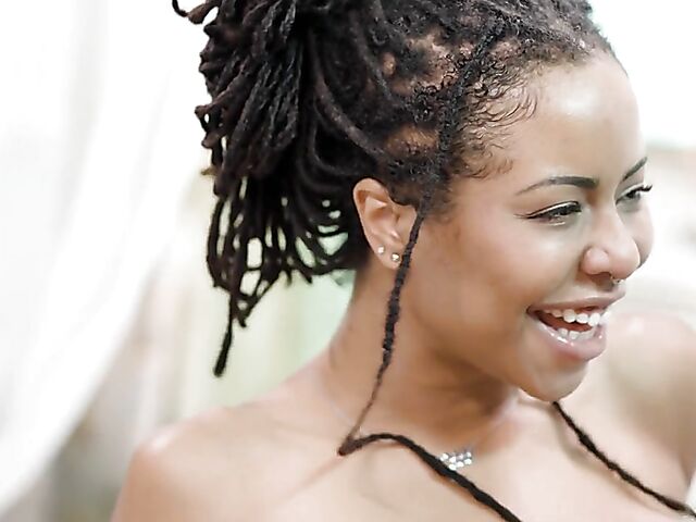 Kira Noir and April Olsen's interracial lesbian shoot