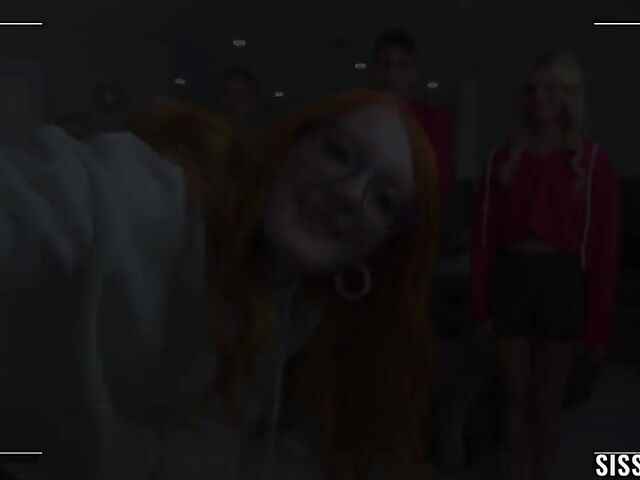 Crazy group sex with stepsisters Cherry Fae and Lacy Tate