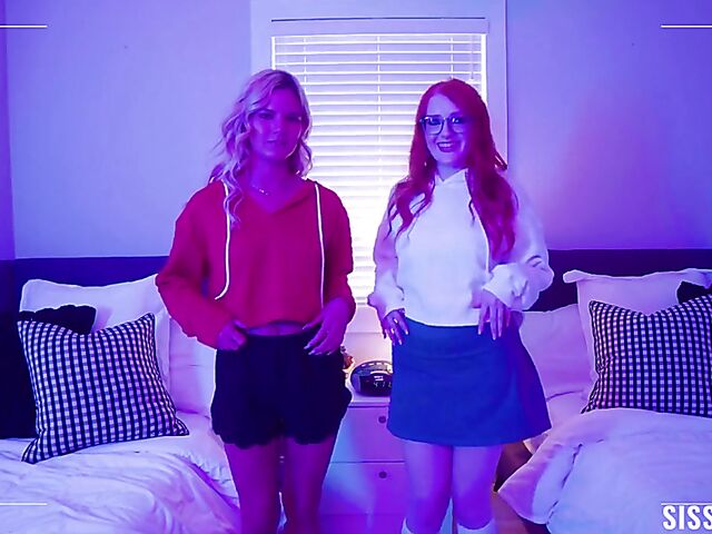 Crazy group sex with stepsisters Cherry Fae and Lacy Tate