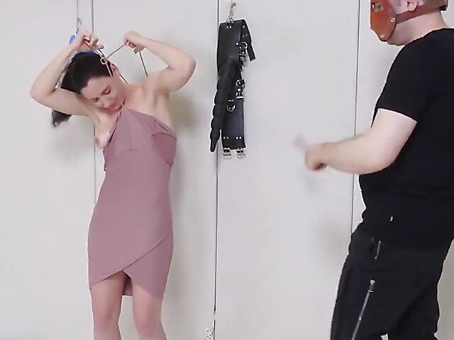 Extreme BDSM anal with helpless bug girl Audrey Holiday