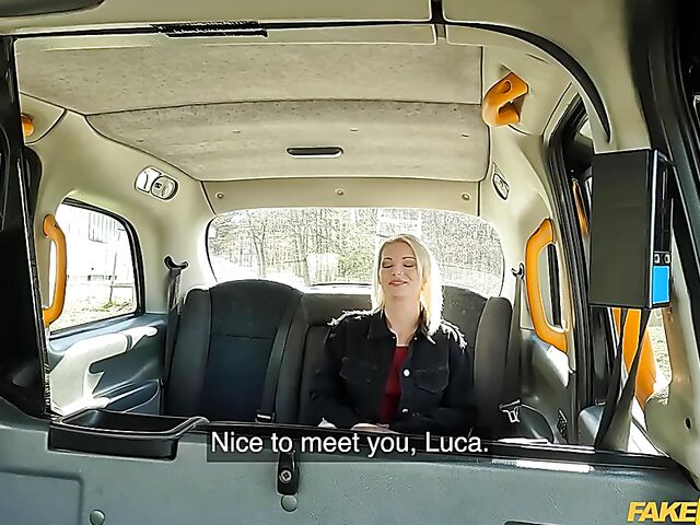 Fake taxi blonde Zazie Skymm gets screwed in the backseat