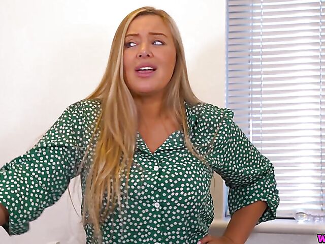 Busty JOI masturbation with a dildo featuring Beth