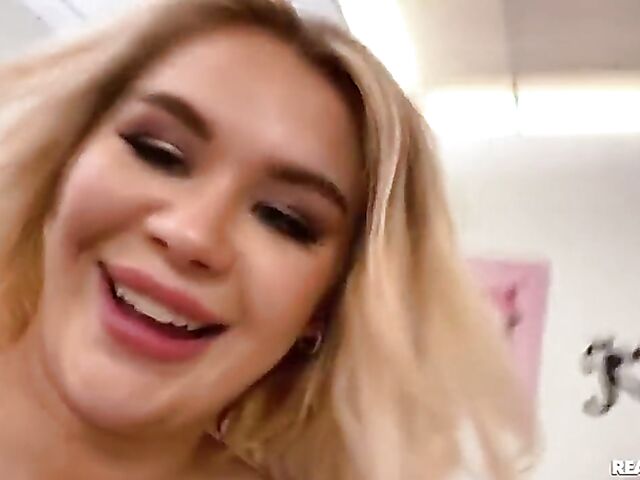 Big tits lesbians Gina Varney and Scarlett Jones use a strap-on