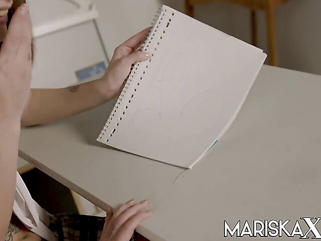 Teacher threesome at school with Silvia Soprano and Lady Lyne