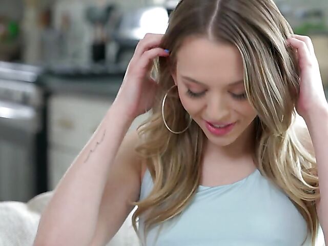 Blindfolded surprise and sexy threesome with Anna Claire Clouds and Lily Larimar