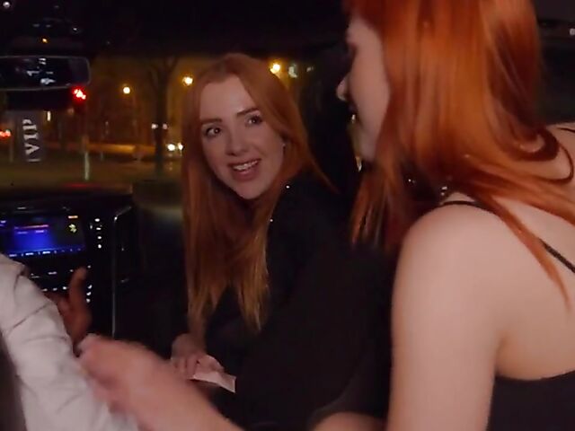 Black on redhead interracial threesome with Scarlett Jones and Mina Von D