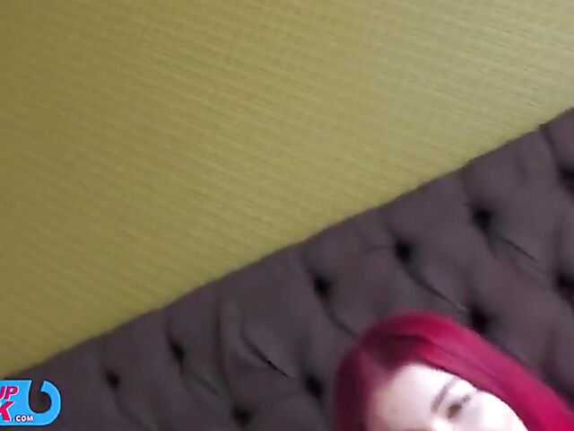 Double penetration after waking up with pink-haired Marie Diaz