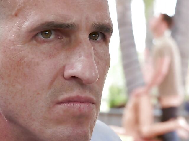 Skinny young exhibitionist Mackenzie Mace gets pounded in front of her stepdad