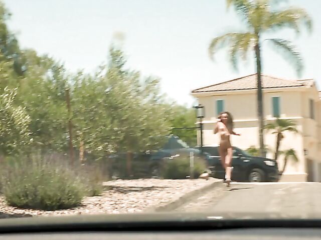 Skinny young exhibitionist Mackenzie Mace gets pounded in front of her stepdad