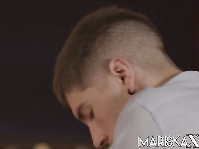 White cock in Zaawaadi's tight black pussy