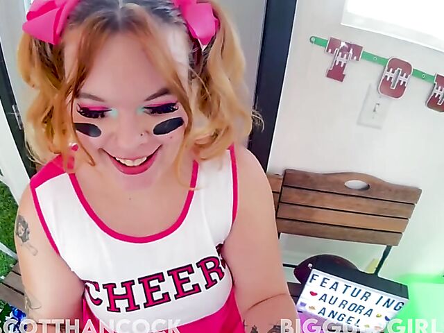Aurora Angel - Cock hungry cheerleader POV blowjob
